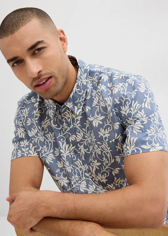 Kurzarmhemd aus reiner Bio-Baumwolle, bonprix