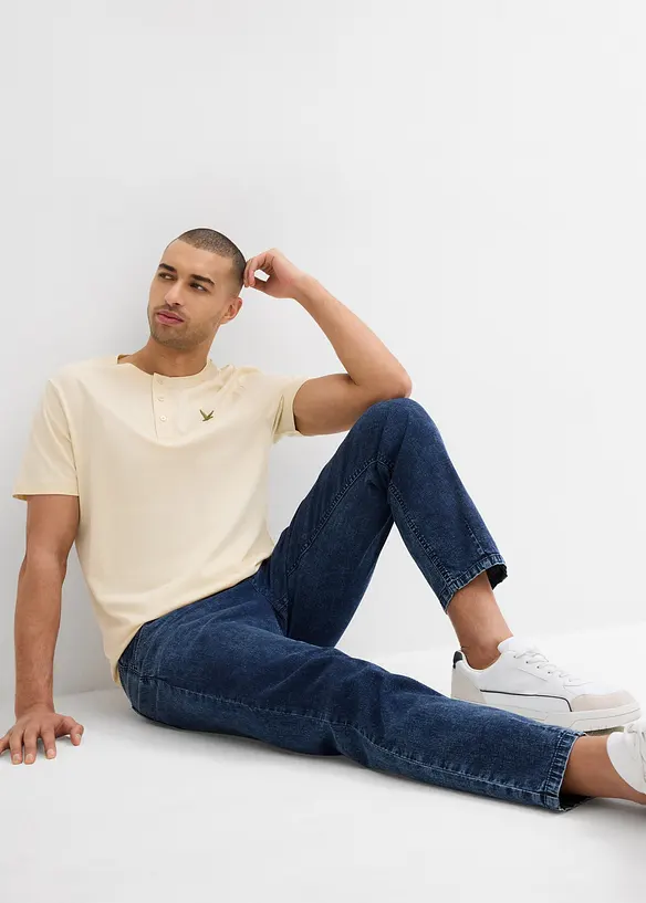 Leichte Relaxed Fit Schlupf-Stretch-Jeans, Straight, bonprix