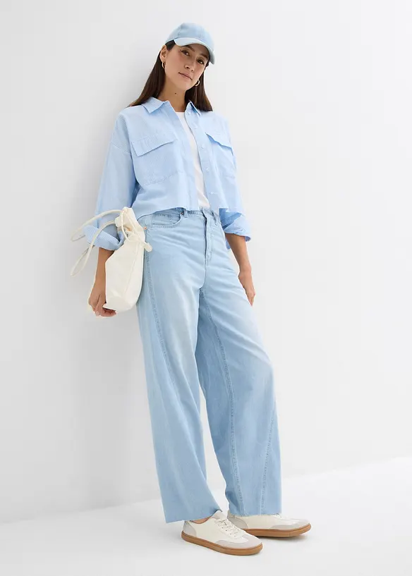 Chemisier oversize 100% coton, bonprix