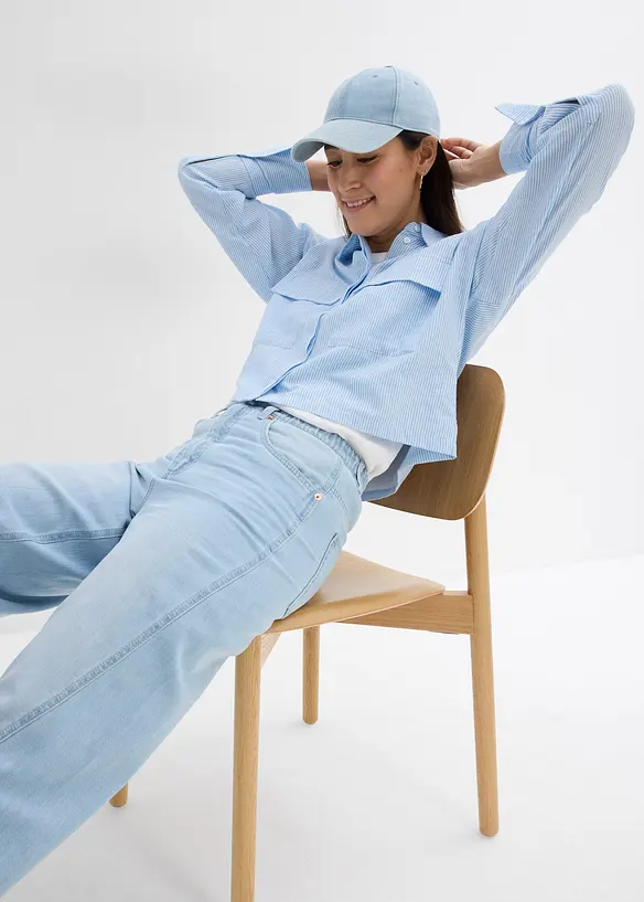 Chemisier oversize 100% coton, bonprix