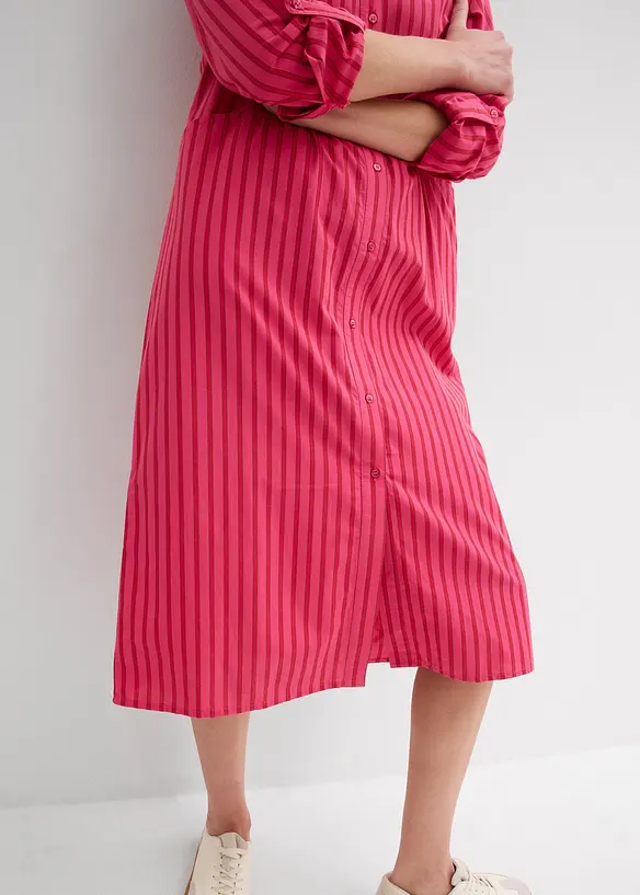 Kleid mit Hemdkragen aus reiner Baumwolle, bonprix