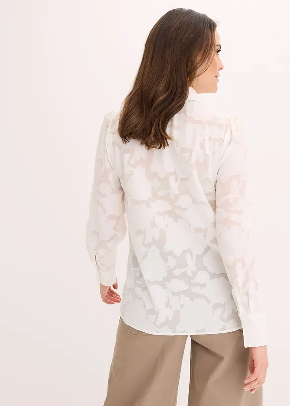 Blouse en crêpe jacquard, bonprix