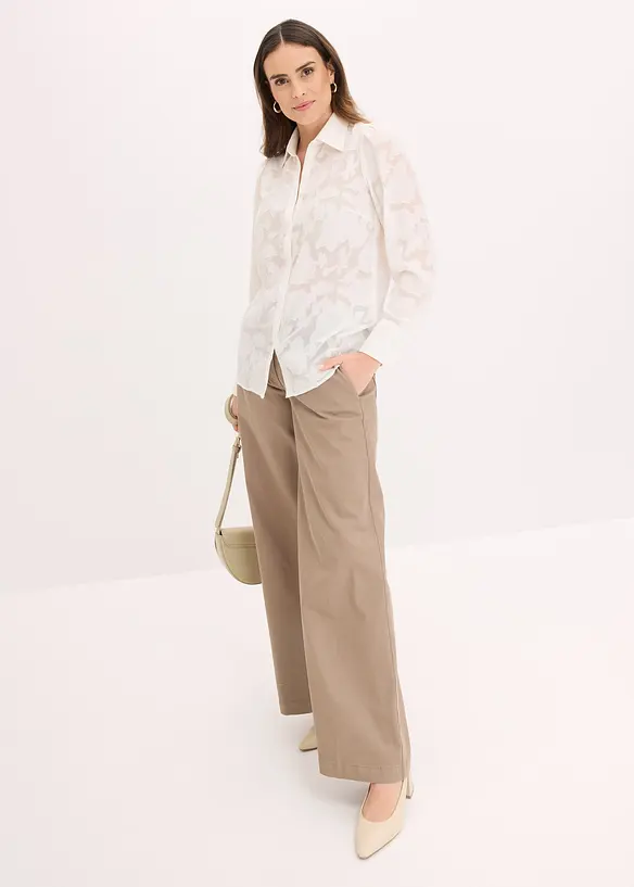 Blouse en crêpe jacquard, bonprix