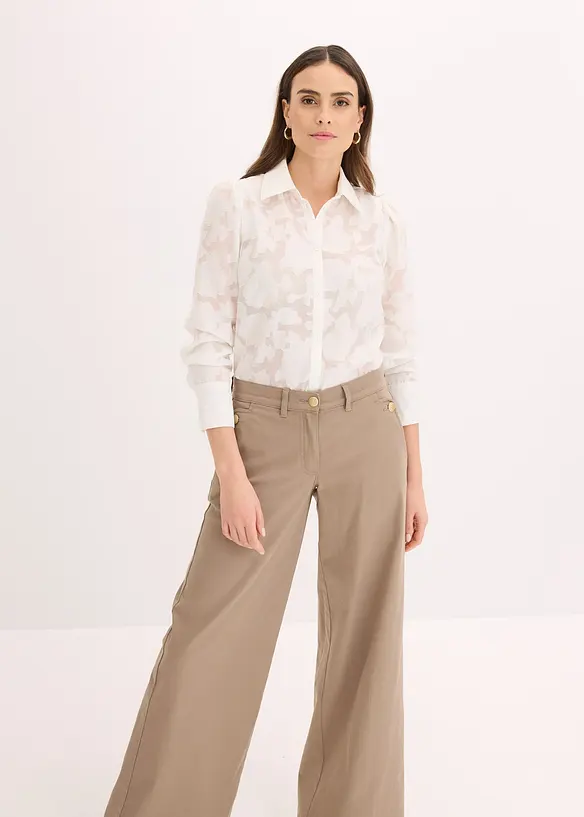 Blouse en crêpe jacquard, bonprix