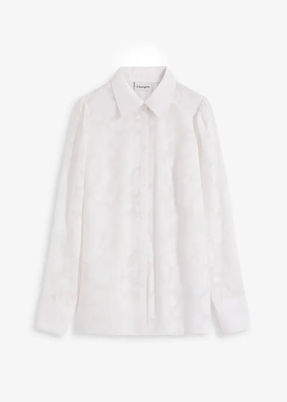 Blouse en crêpe jacquard, bonprix