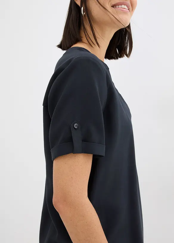 Blouse manches courtes en viscose mélangée, bonprix