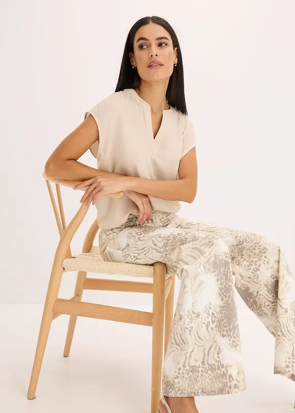 Pantalon ample en twill, bonprix