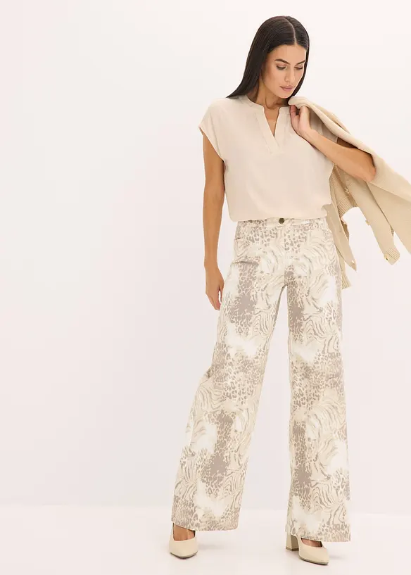 Pantalon ample en twill, bonprix