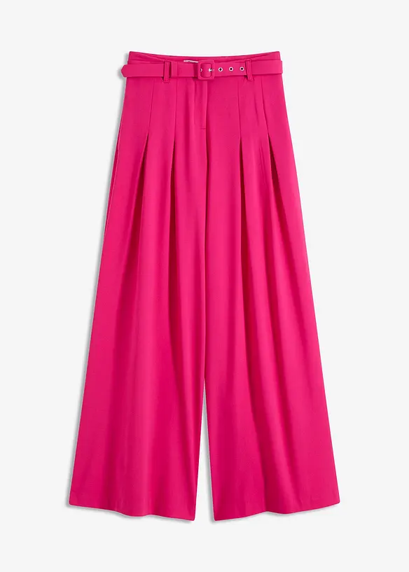 Pantalon à pinces avec ceinture (ens. 2 pces), bonprix