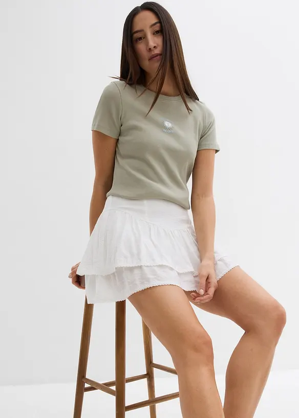Mini-jupe à volants, bonprix