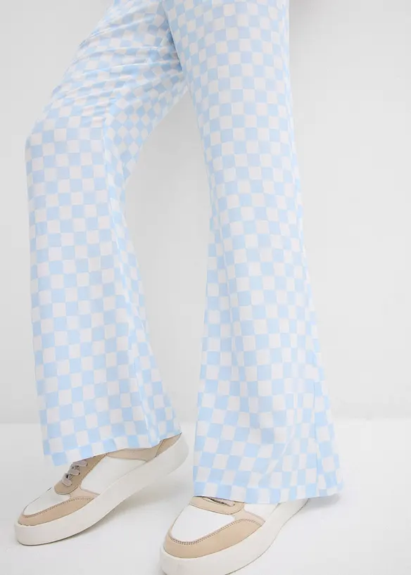 Pantalon ample à carreaux, en viscose fluide, bonprix