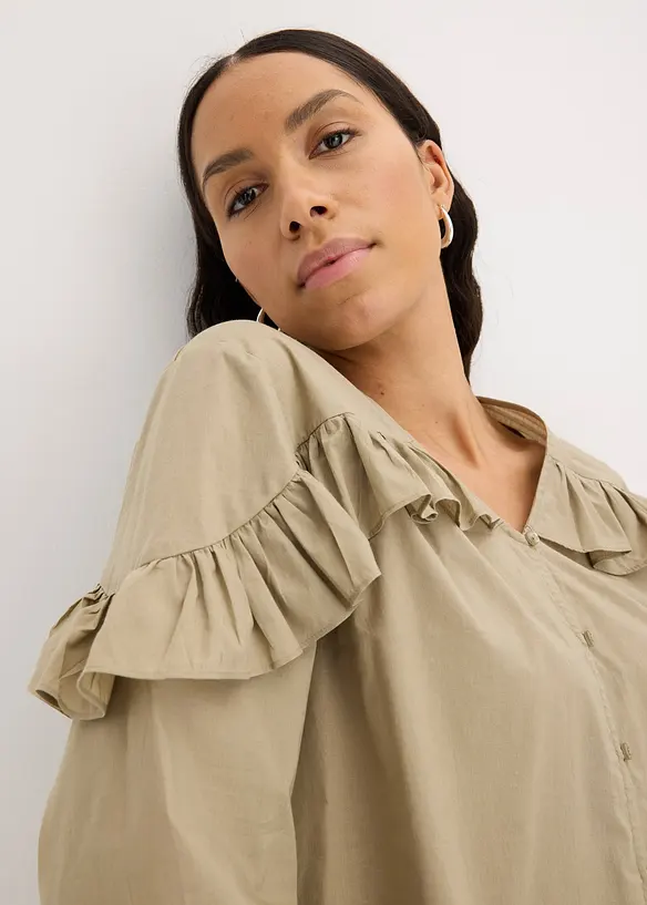 Léger chemisier à volants, bonprix