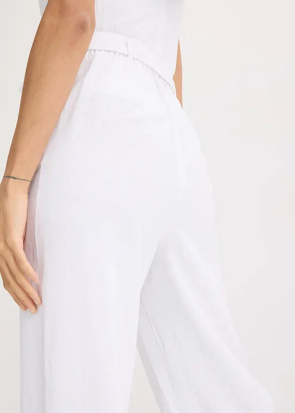 Combinaison en mélange jersey-lin, bonprix
