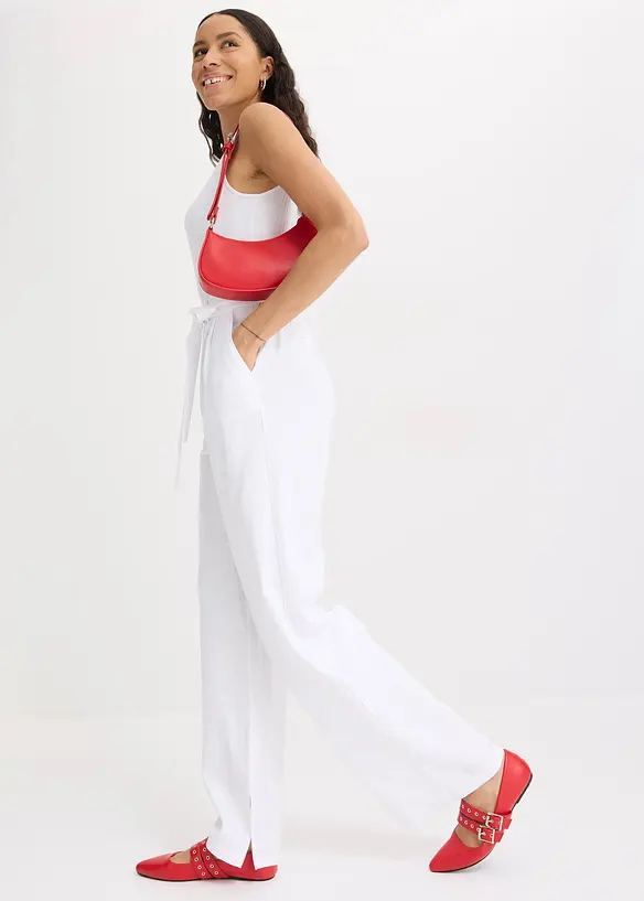 Combinaison en mélange jersey-lin, bonprix