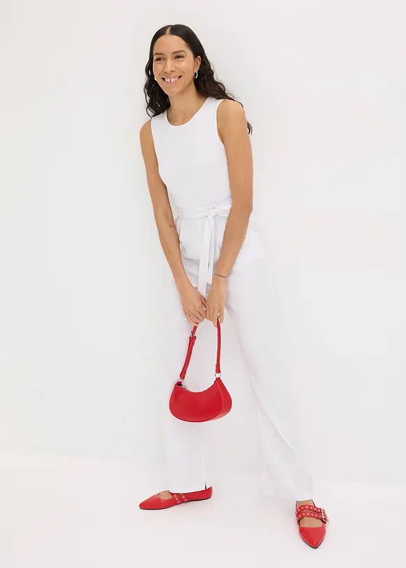 Combinaison en mélange jersey-lin, bonprix
