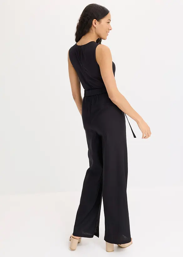 Combinaison en mélange jersey-lin, bonprix