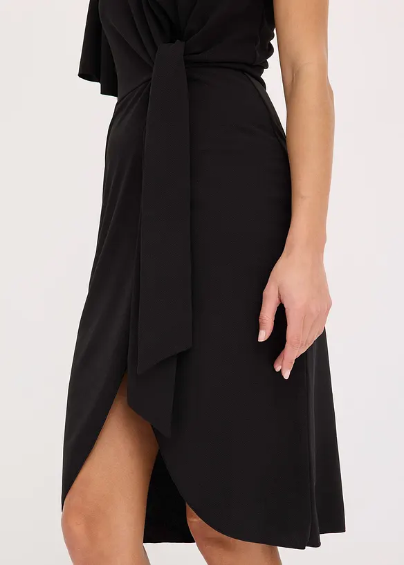 Robe une épaule avec fronces, bonprix