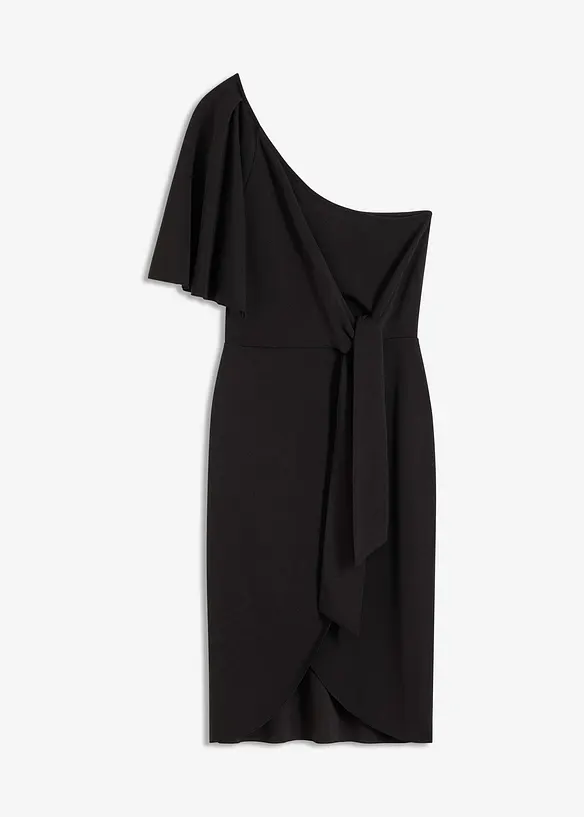 Robe une épaule avec fronces, bonprix