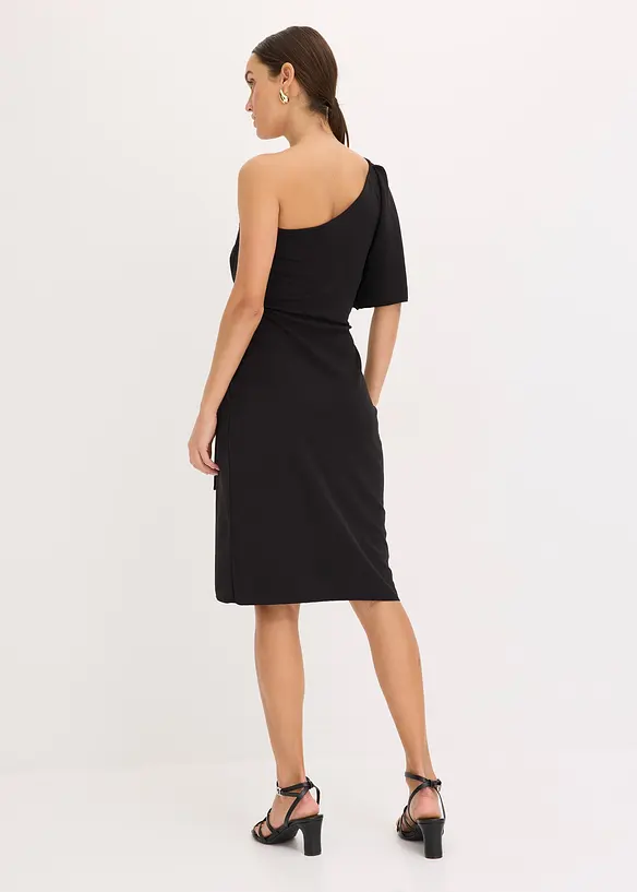 Robe une épaule avec fronces, bonprix