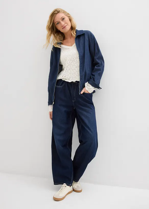 Pull léger en maille ajourée, bonprix