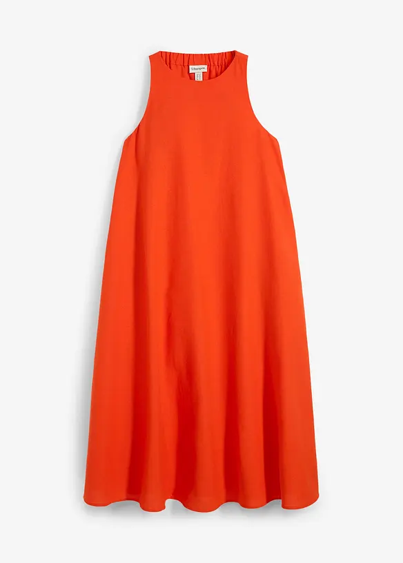 Robe midi évasée en viscose mélangée, bonprix