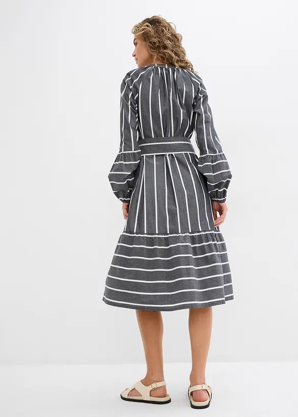 Midi-Kleid aus reiner Baumwolle, bonprix