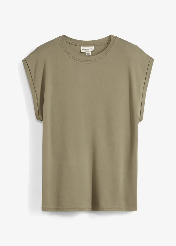 Top à épaulettes en viscose mélangée, bonprix