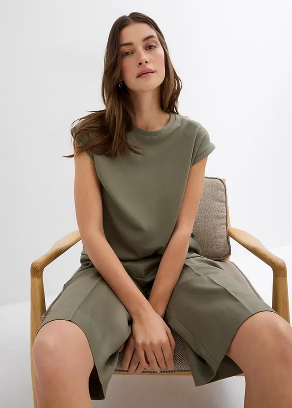 Top à épaulettes en viscose mélangée, bonprix