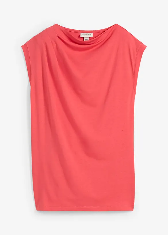 T-shirt col bénitier contenant de la viscose, bonprix