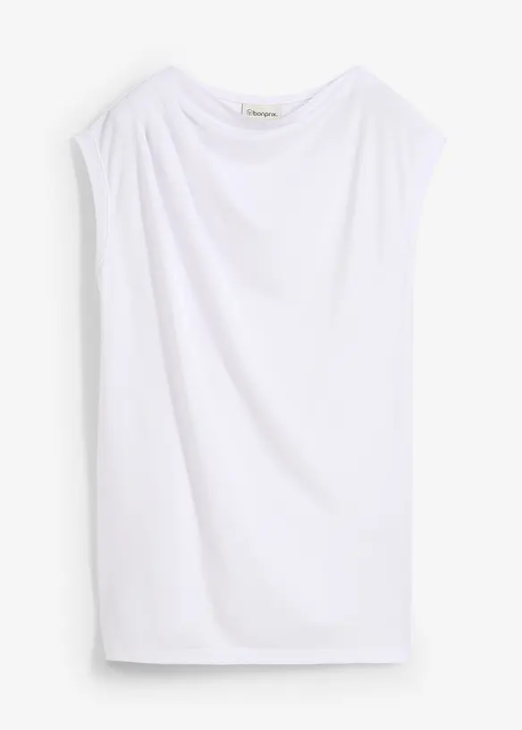 T-shirt col bénitier contenant de la viscose, bonprix
