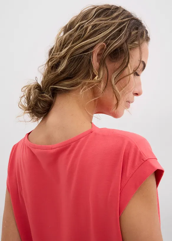 T-shirt col bénitier contenant de la viscose, bonprix