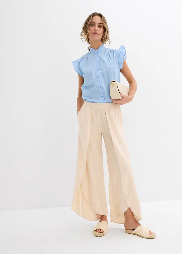 Pantalon raccourci et fendu en bas, bonprix