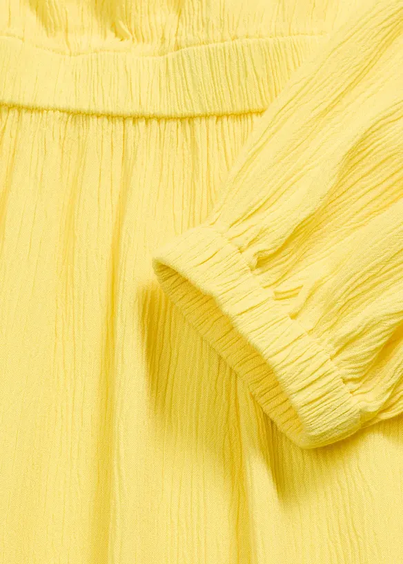 Robe à col Bardot en viscose texturée, bonprix