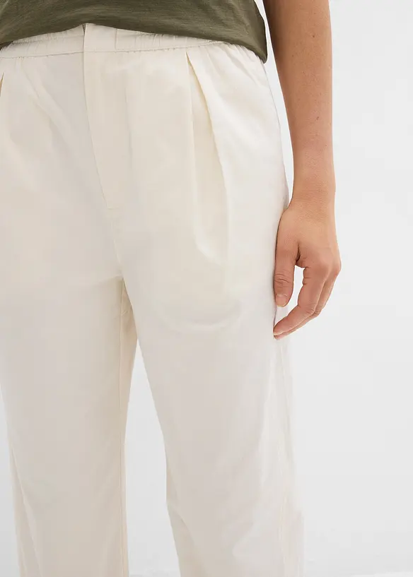 Pantalon carotte en coton extensible, bonprix