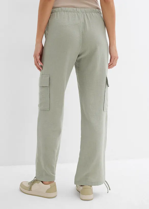 Pantalon fluide à poches cargo, bonprix