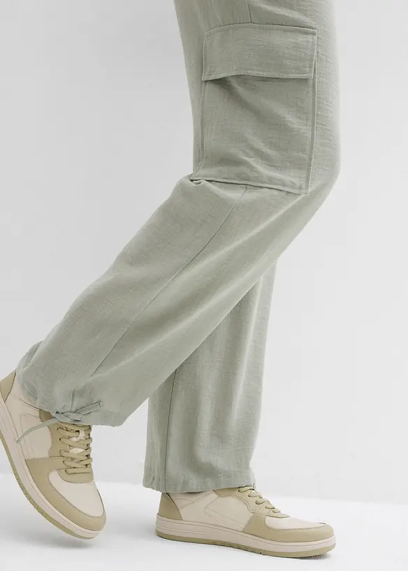Pantalon fluide à poches cargo, bonprix