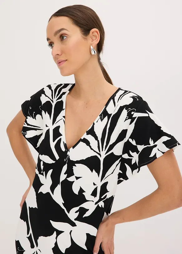Robe midi à manches papillon, bonprix