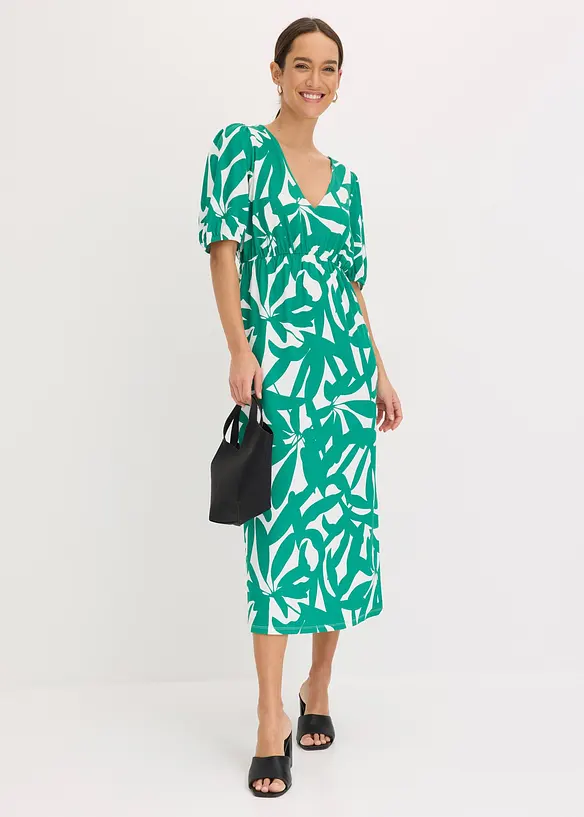 Robe midi à manches bouffantes, bonprix