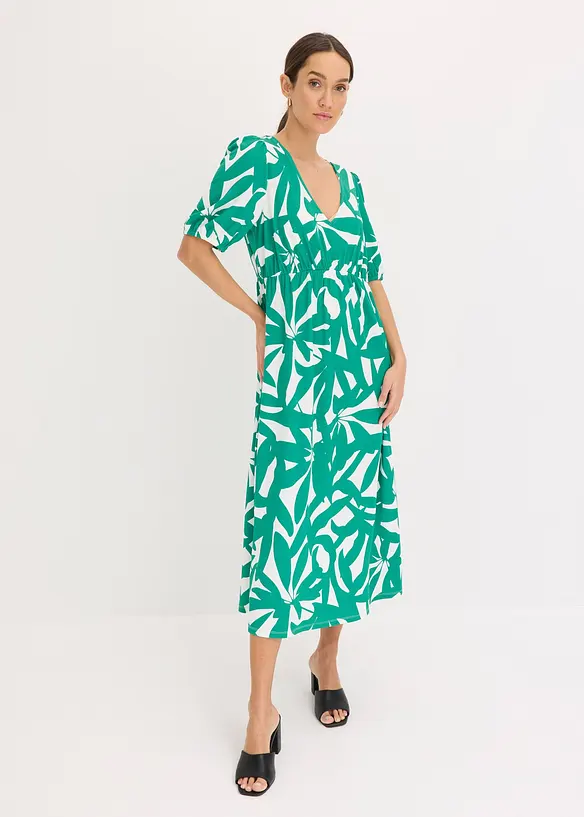 Robe midi à manches bouffantes, bonprix