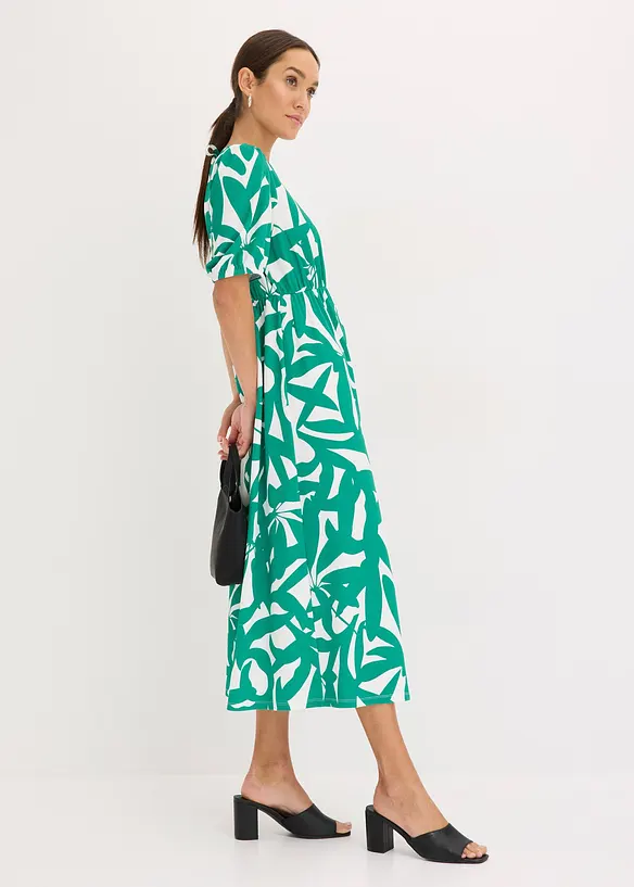 Robe midi à manches bouffantes, bonprix