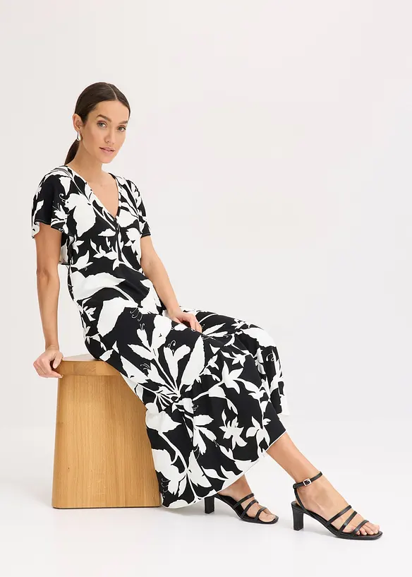 Robe midi à manches papillon, bonprix