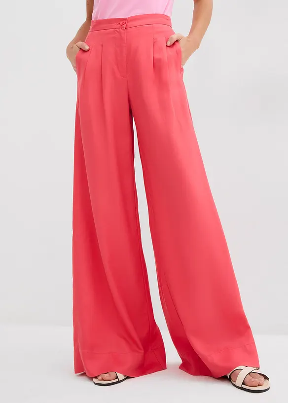 Pantalon à pinces en Lyocell fluide, bonprix