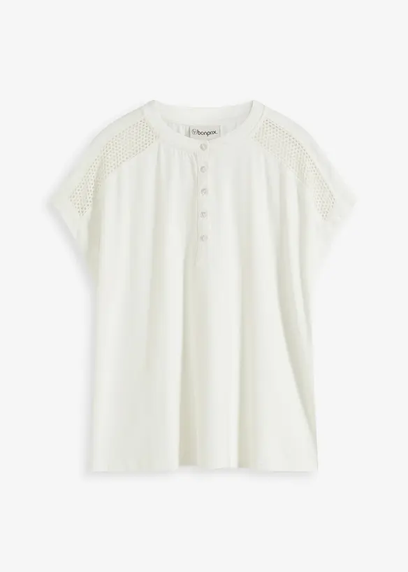 T-shirt à empiècement dentelle, bonprix