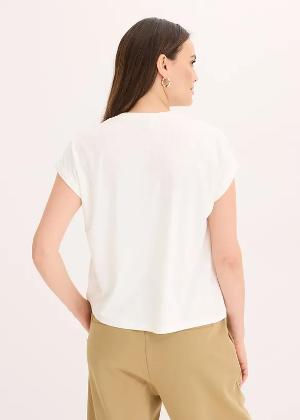 T-shirt à empiècement dentelle, bonprix