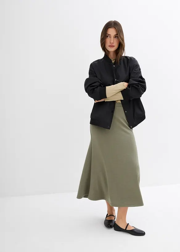 Jupe midi en néoprène, bonprix