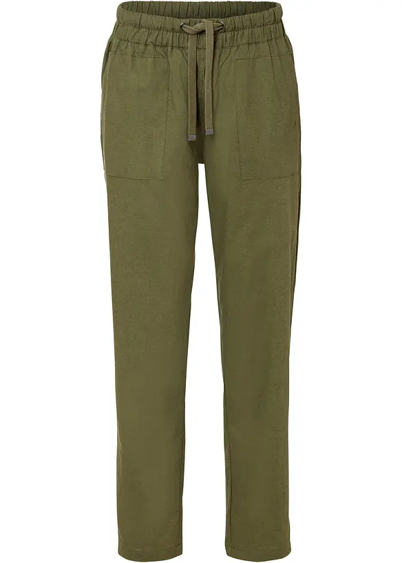 Léger pantalon jogger en lin mélangé, bonprix