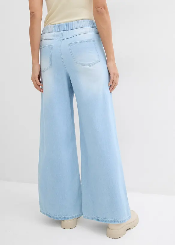 Wide-Leg-Jeans, Mid Waist, Bequembund, bonprix