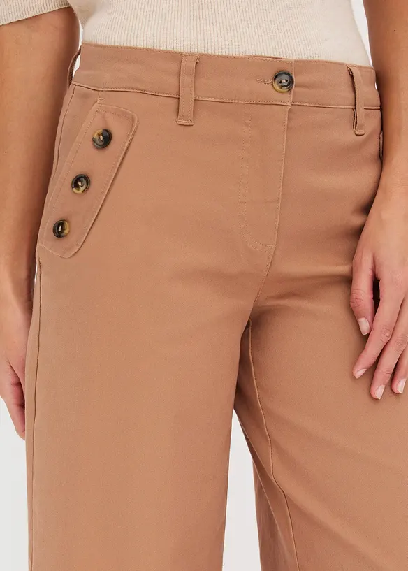 Pantalon à pont en twill, bonprix