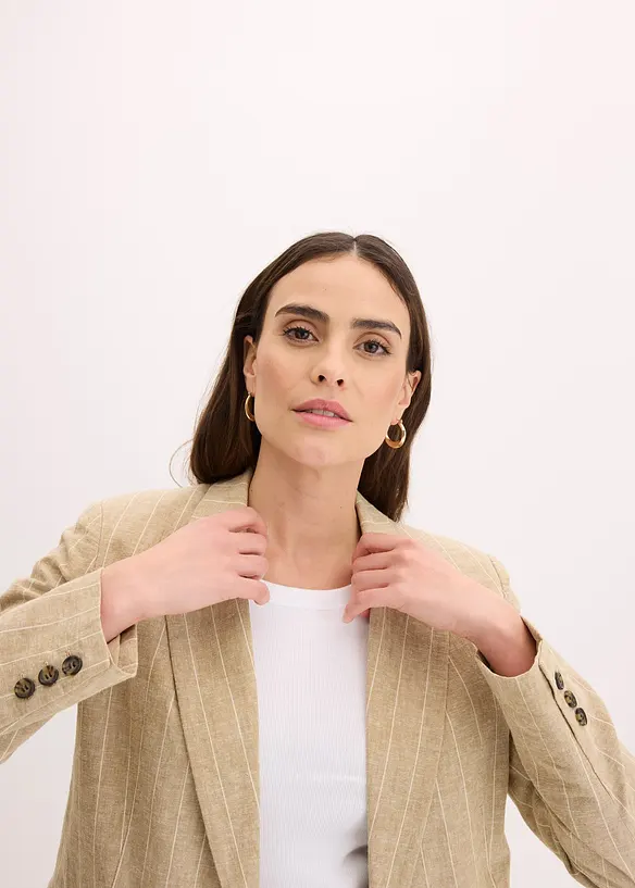 Blazer mit Leinenanteil, bonprix