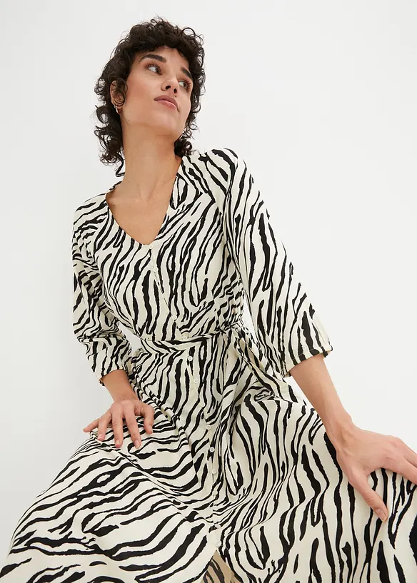 Midikleid aus fließender Viskose, bonprix
